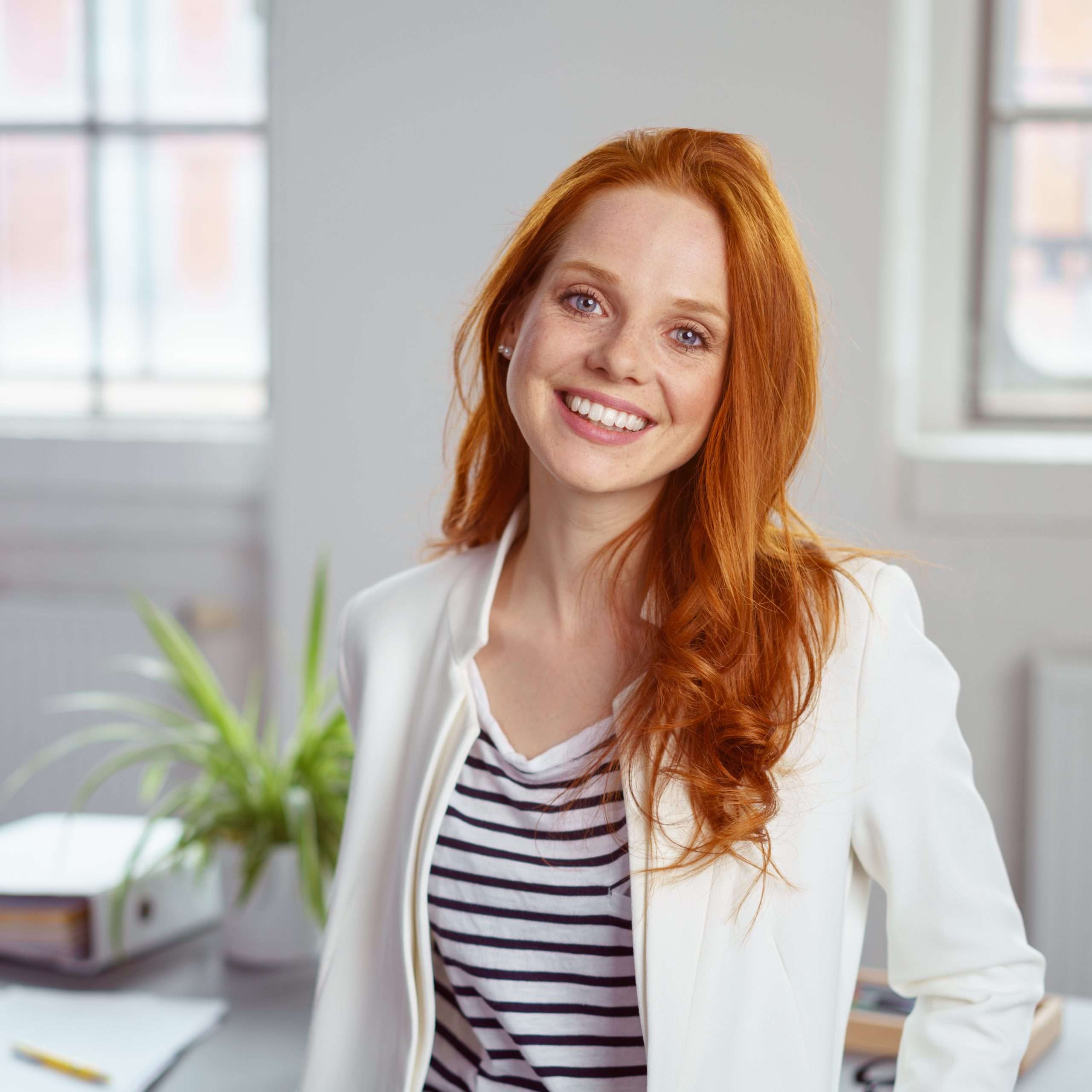 Smiling Lady after taking online phychology tharapy
